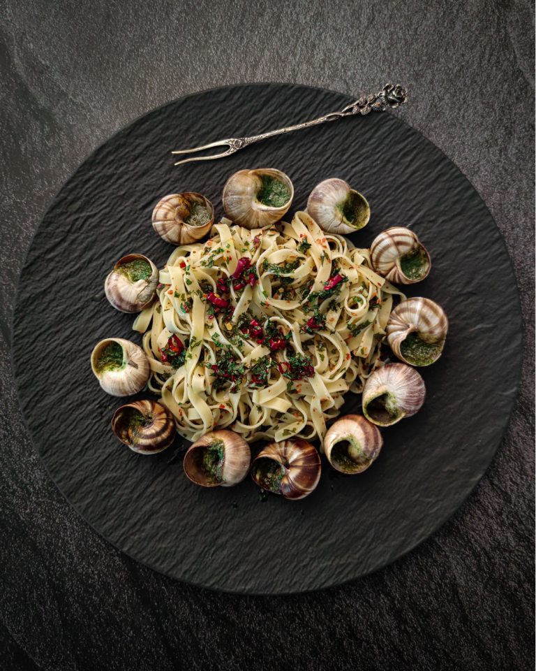 Tagliatelle mit Weinbergschnecken